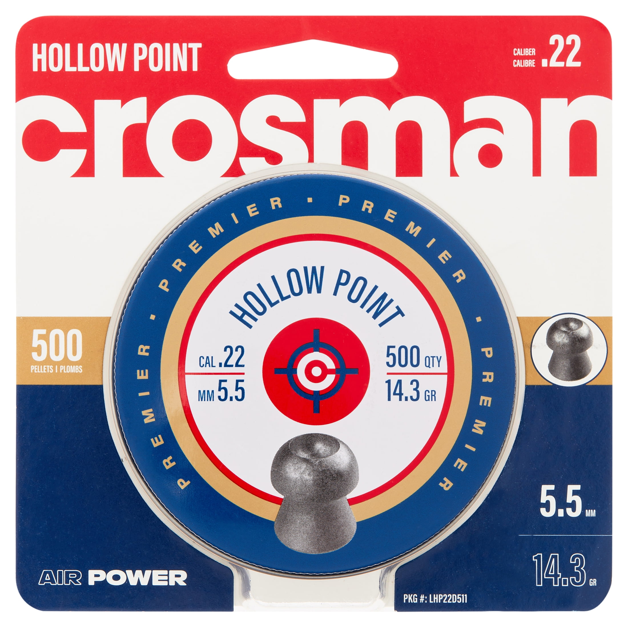 Hatsan, Vortex Strike Pellets, .25 Caliber, 200 Pellets Per Tin