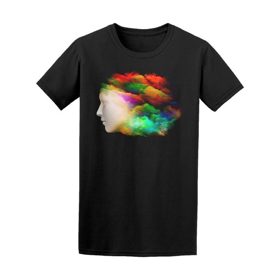 Colorful Rainbow Art Head Tee Men's -Image by Shutterstock