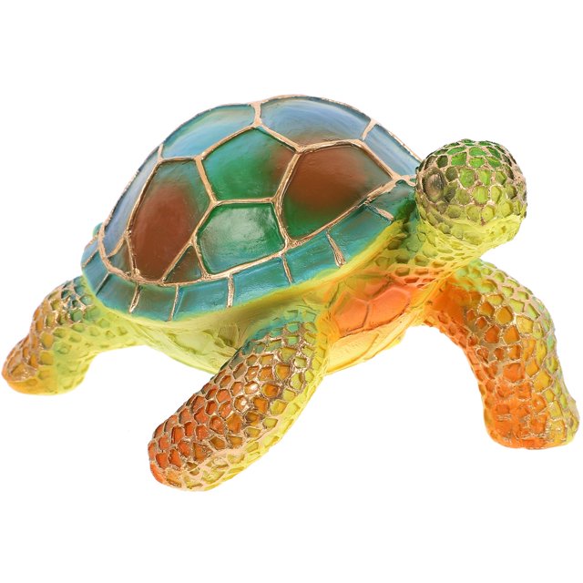 Lámpara de mesa de resina PATKAW con forma de tortuga, luz de noche, estatua de resina teñida, decoración