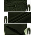 thumbnail image 5 of Pantalones a juego, ajustados, cónicos, elásticos, casuales para hombre, color verde militar, 5 of 5