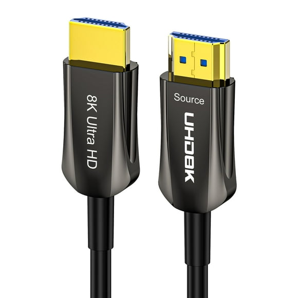 DGHUMEN 8K Fiber Optic HDMI Cable 50FT, HDMI 2.1, 48Gbps Ultra High Speed, 8K@60Hz 4K@120Hz, Unidirectional Active HDMI Cord, Support HDR/HDCP2.2/eARC/Dolby Vision/BluRay (50FT)