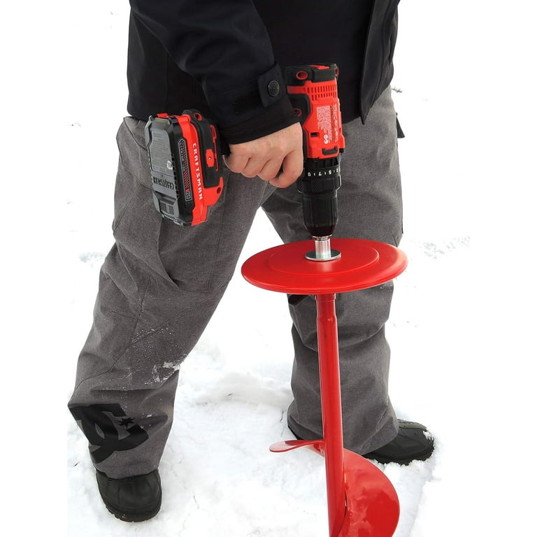 Ice Fishing Auger Stopper With Drill Bit Adapter (9Disc, Fits Up