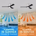 thumbnail image 3 of Matthews Fan Company IR3HLK-BW-BK-42 Irene 42" Barn Wood Hugger Ceiling Fan with 3 Matte Black Blades, Integrated LED Light Kit, Remote Control, Indoor/Outdoor Damp Rated, 3 of 6