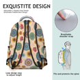 thumbnail image 5 of Pioneer Flower Floral Print Pattern Backpack for School, Cute School Bag with Adjustable Shoulder Straps and Padded Back, 15.3"x11"x7.1", 5 of 5
