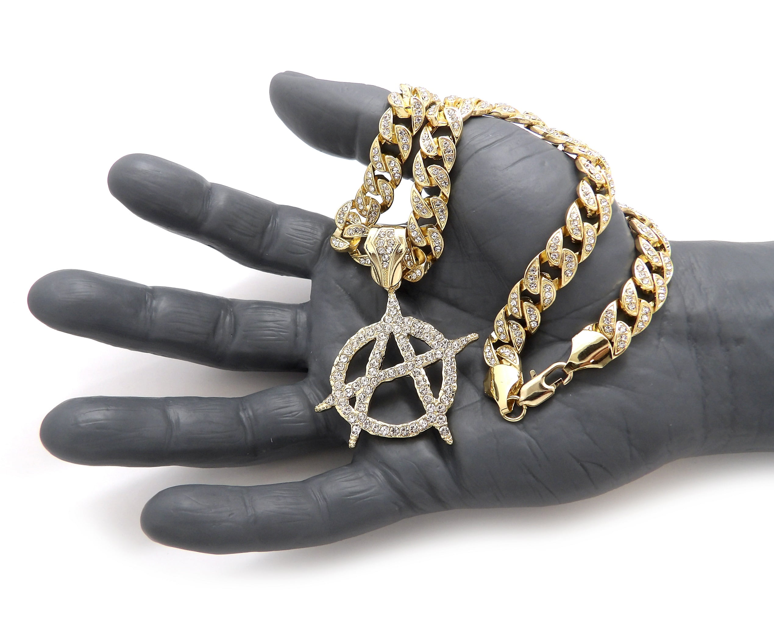 Iced Hip Hop Anarchy Pendant 10mm18,20 Ice Bling Djibouti | Ubuy