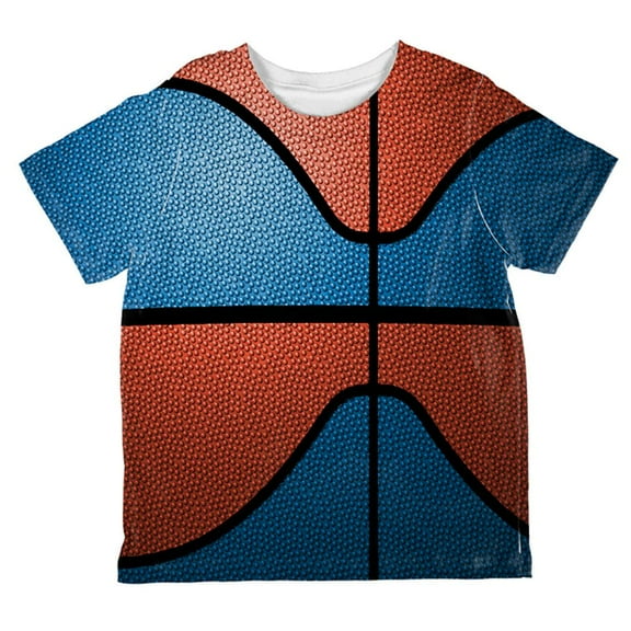 Championship Basketball Blue and Orange All Over Toddler T Shirt Multi 6T