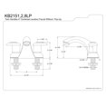 thumbnail image 4 of Kingston Brass Naples Deux Poignées 4" Robinet de Lavabo Central, 4 of 6