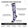 thumbnail image 3 of Lsque Blue And White Porcelain Pattern Pattern Sport Compression Socks for Men & Women 15-20 mmHg Knee High Nurse Pregnant Running Medical and Travel Athletic, 3 of 6