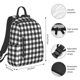thumbnail image 2 of Disketp Black White Plaid Mochila Ligera e Impermeable, Mochila de Día Resistente para Viajes, Senderismo y Uso Diario para Hombre y Mujer, 2 of 7