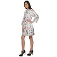 thumbnail image 3 of Moomaya Printed Crossover Robes Bridesmaid Getting Ready Bathrobes For Women, 3 of 5