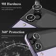 thumbnail image 3 of for Samsung Galaxy Z Flip 4 Camera Lens Protector, 9H Tempered Glass Camera Cover Screen Protector Metal Individual Ring for Samsung Galaxy Z Flip 4 5G 6.7",Silver, 3 of 6