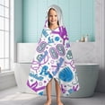 thumbnail image 6 of Colorful Baseball Icons Pattern Hooded Bath Towel，60"x35" for Ages 3 To 12 Kids, Quick Dry Lightweight Soft Microfiber Hood Beach Towel Cover Up for Kids, 6 of 7