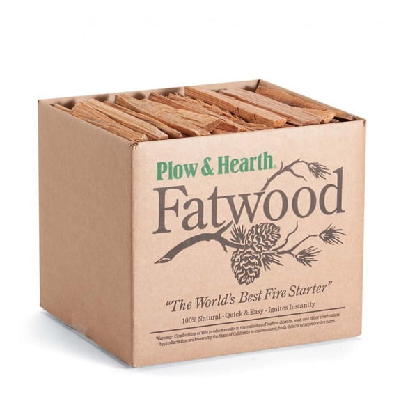 Plow & Hearth 10 lb Fatwood Fire-Starter Sticks Organic Kindling All Natural
