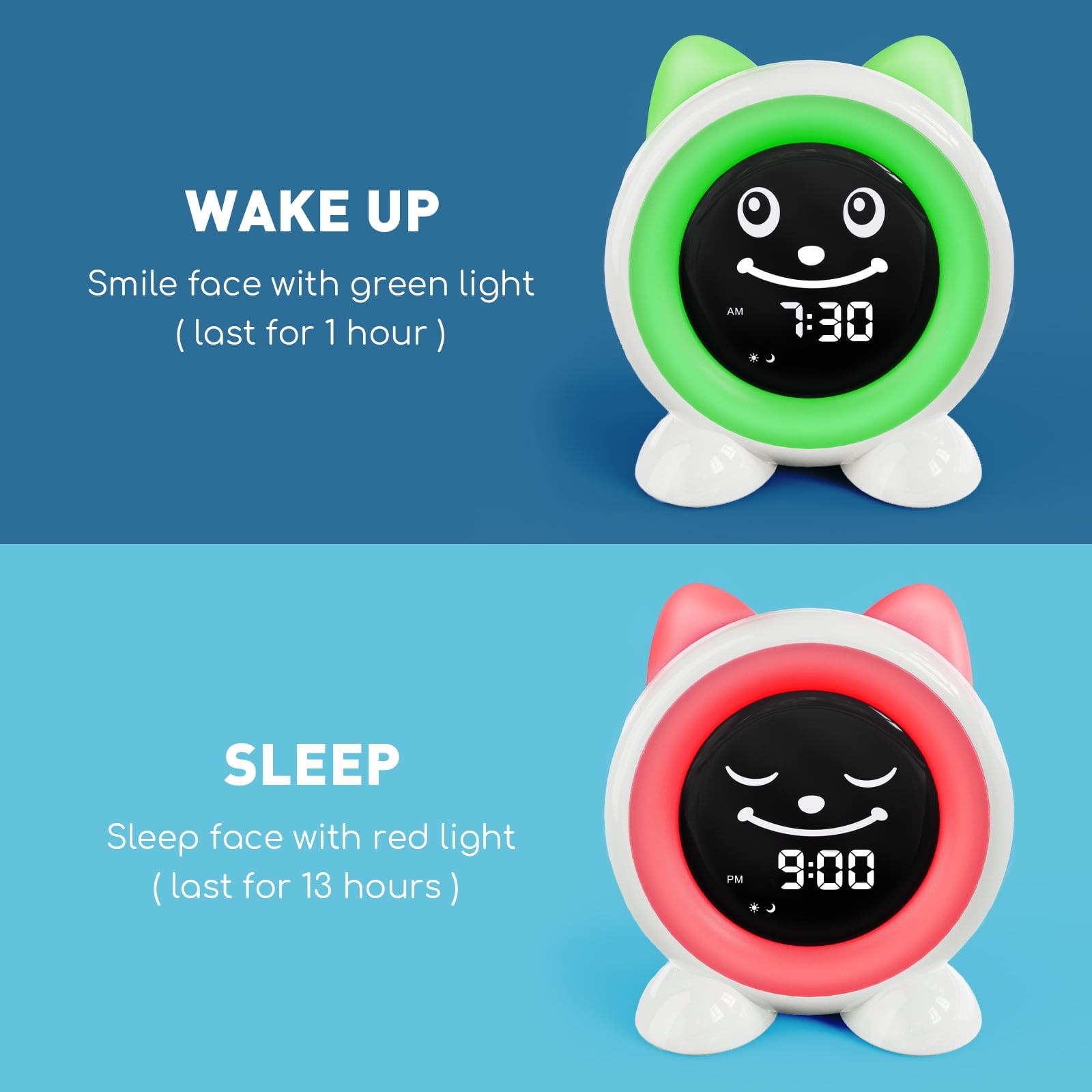 OK to Wake Kids Alarm Clock, Toddler Sleep Training Clock with Night Light & Nap Timer,Gift for Boys Girls