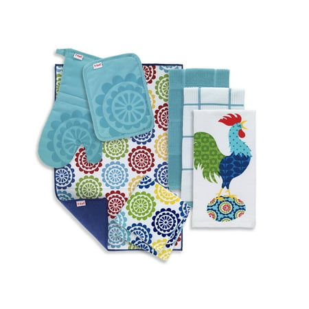 Kitchen Linens Basics Set, Eight Pack, Breeze