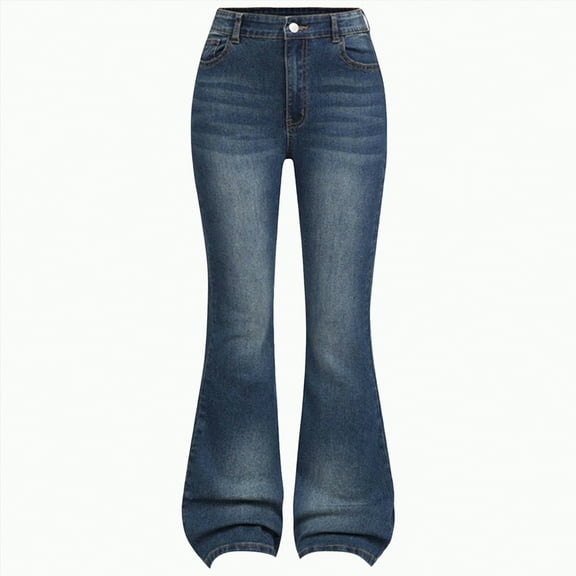 mgoYE Girls Jeans Size 10 Girls Crossover Flare Jeans Stretchy Bootcut Yoga Pants Bell Bottoms with Pockets Kids Jeans Girls|Blue 11-12 Years