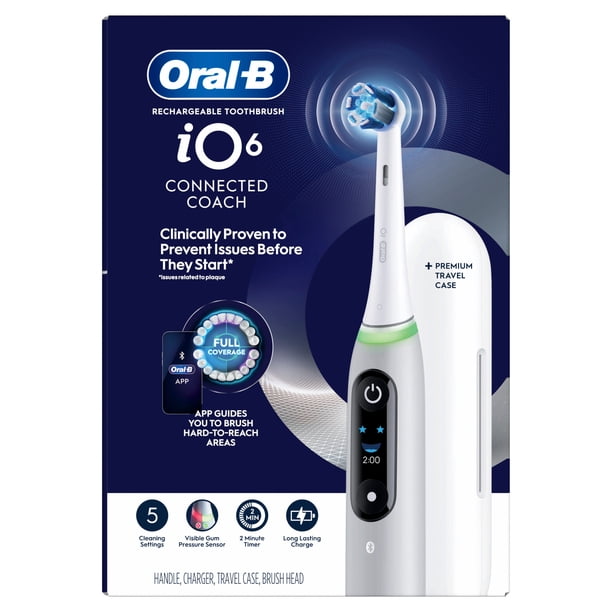 Oral-B iO Series 6 Electric Toothbrush, Gray Opal, with AI