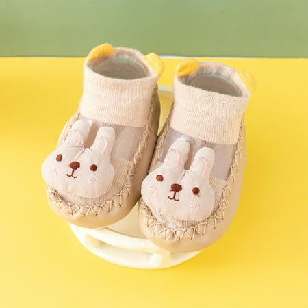 

TOWED22 Christmas Slippers For Kids Summer And Autumn Comfortable Infant Toddler Shoes Cute Rabbit Bear Children Mesh Breathable Coffee
