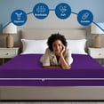 thumbnail image 5 of King Size Zippered Closure Fitted Sheet (76" x 80"), 1-Piece Bottom Sheet, 800 Thread Count 100% Egyptian Cotton, Fits Up to 15" Deep Mattress, Color Purple Solid, 5 of 6