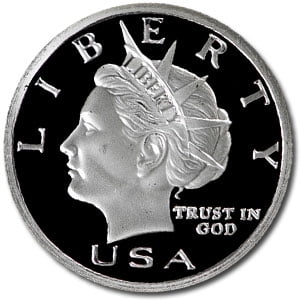 1 oz Silver Round - 2005 Liberty Dollar (Norfed $10)