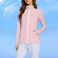 thumbnail image 7 of Craaazy Womens Full Zip Sun Protective Jacket High Neck Raglan Sleeve UPF 50+ Athletic Topss With Side Pockets Gifts, 7 of 7