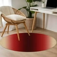 thumbnail image 2 of Yellow Dark Red Gradient Washable Round Area Rug 4 ft, Minimalist Ombre Modern Art, Soft Non Slip Rugs Stain Repellent Indoor Felt Carpet for Living Dining Room Bedroom Home Office, 2 of 9