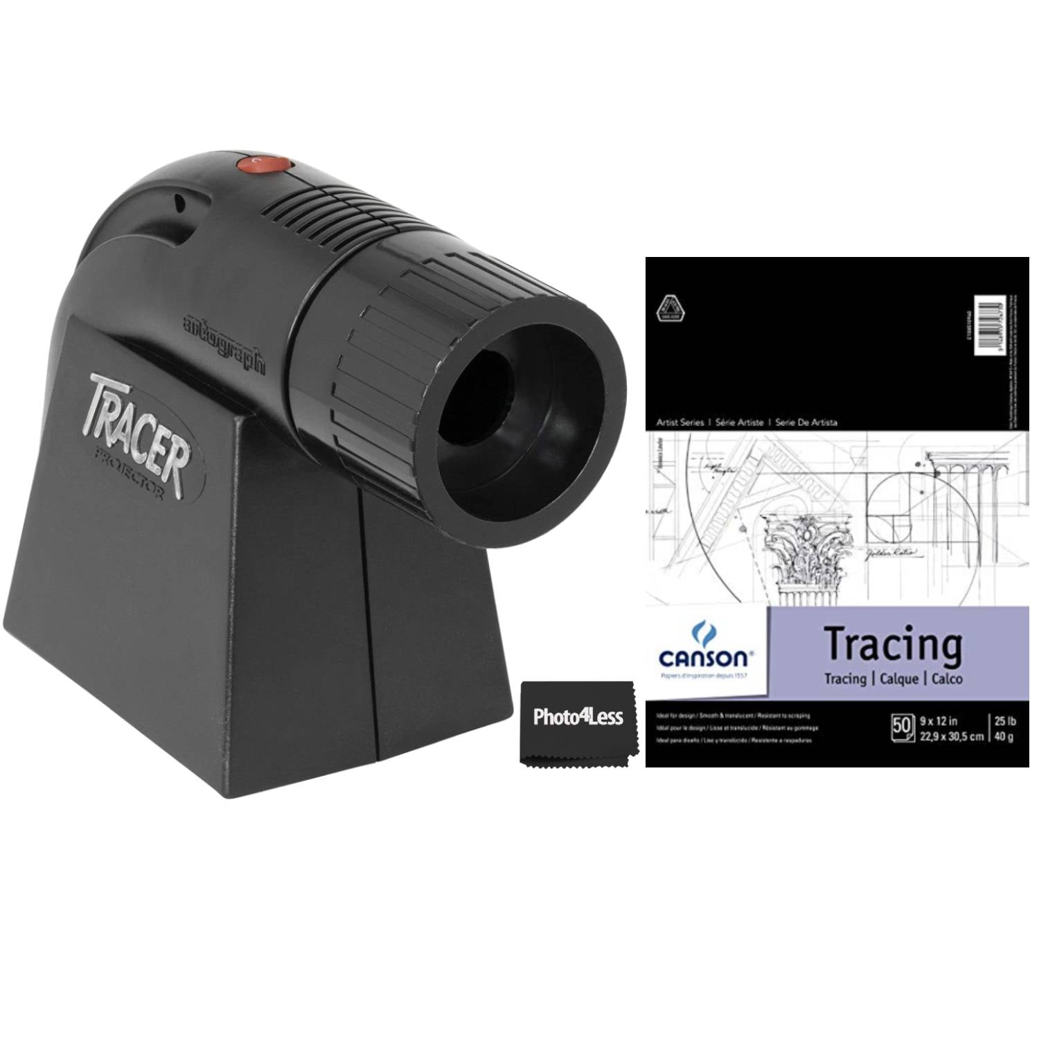 Artograph Tracer Opaque Art Projector for Wall or Canvas Reproduction + Canson Tracing Paper