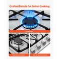 thumbnail image 6 of VEVOR Gas Cooktop, 30 inch 4 Burners Gas Stove Top, Max 48000BTU Built-in Stainless Steel Stove Top LPG/NG Convertible Dual Fuel Cooktop Stoves with Sealed Burner for Sear, Stew, Boil, Stir-Fry, 6 of 9