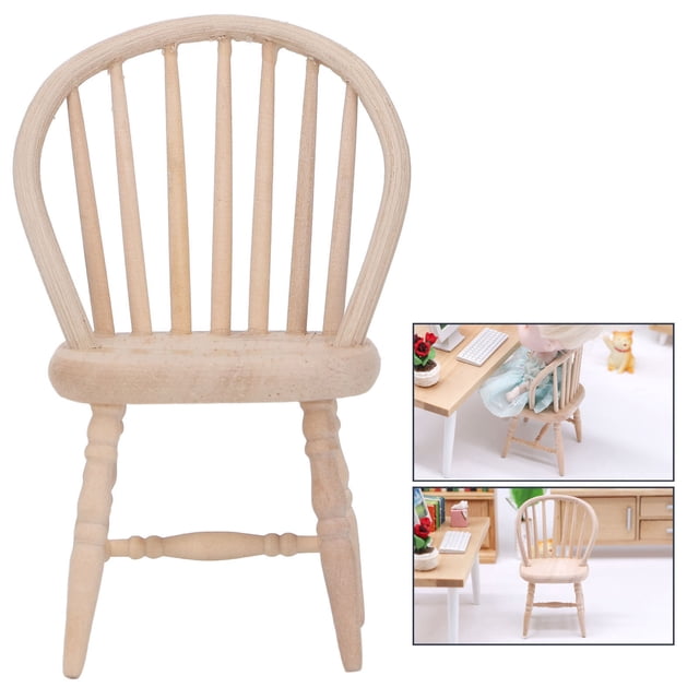 Silla De Casa De Muñecas, Silla De Madera De Casa De Muñecas, Escala 1:12, Abedul, Regalo Ideal Para Decoración