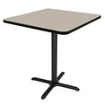 thumbnail image 2 of Hampden Furnishings Bennet Collection Steel Frame 36" Square Top, X Base, 36" Height Cafe Table, Black Frame/Grey Nebula Top, 2 of 5