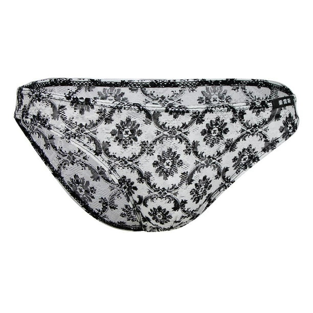 Bragas Transparente Ropa Interior Elástica Bajo Hombre Negro 2XL Hugo bragas de encaje transparentes para hombres