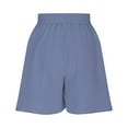thumbnail image 4 of POROPL Shorts for Women Wide Leg Drawstring Shorts with Pockets Loose Casual Short, 4 of 8