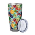 thumbnail image 2 of Fotbe Vegetable (2) Pattern 20 oz Tumbler Stainless Steel Vacuum Insulated Coffee Ice Cup Double Wall Travel Flask Leak-proof Coffee Cup-Straw Three-piece Set, 2 of 8