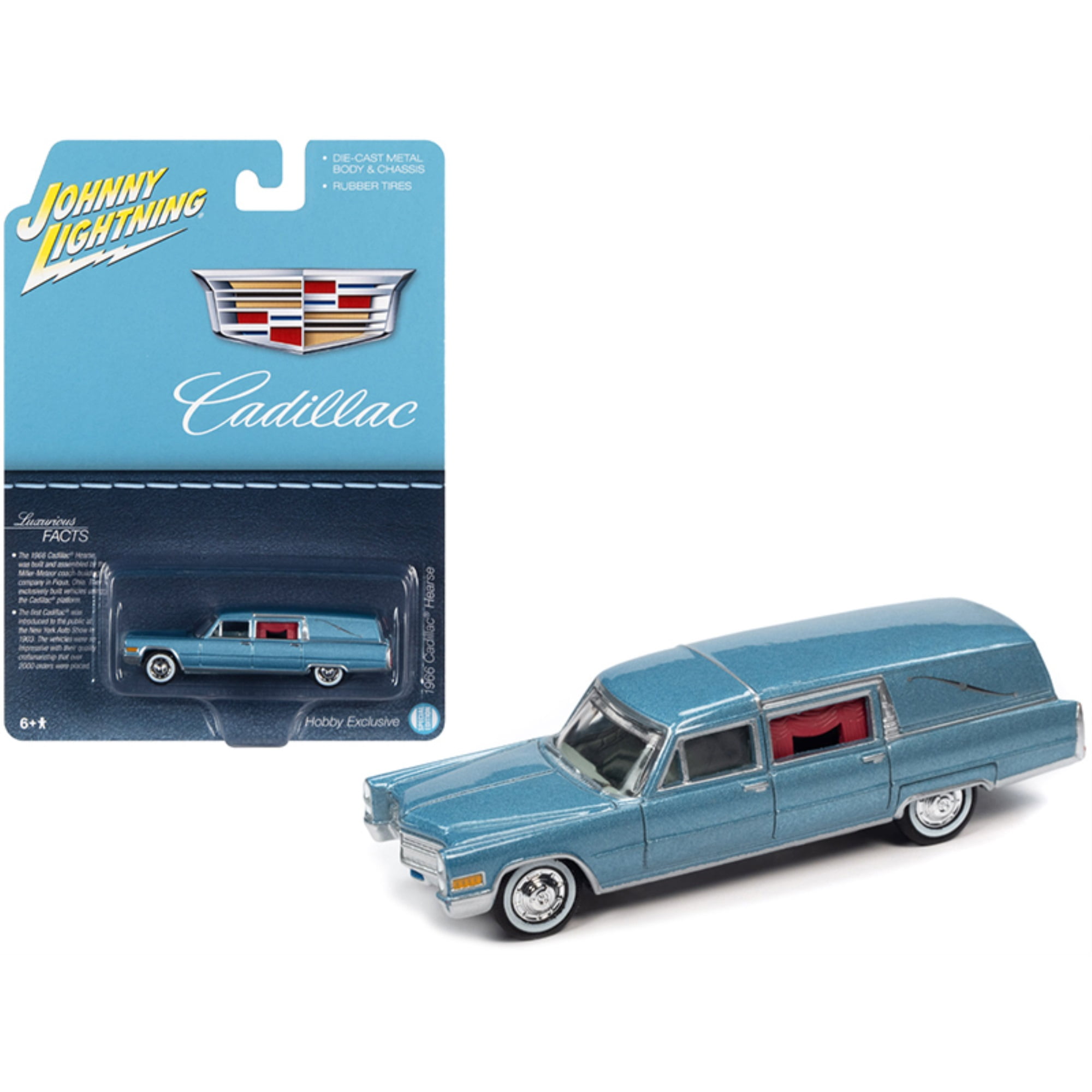 Johnny Lightning Cadillac Hearse Gold with ivory 1966 JLSP090 1/64 