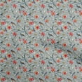 thumbnail image 1 of oneOone Cotton Poplin Twill Gray Fabric Floral Flower With Bird Dress Material Fabric Print Fabric By The Yard 56 Inch Wide, 1 of 4