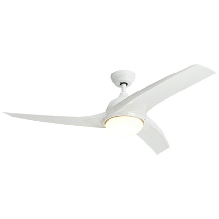 Ceiling Fan with LED Panel Lights & Remote 3 White Color Blades (Best Outdoor Ceiling Fans With Remote Control)
