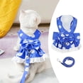 thumbnail image 2 of Blue Polyester Pet Dress - Retractable Leash Design, Adjustable Waistband, Durable/Breathable, for Daily Walks, 2 of 6