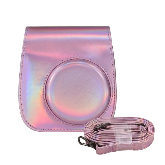 Instant Camera Storage Case Camera Bag PU Leather Magnetic Buckle with Shoulder Strap Compatible with Fujifilm Instax Mini 12/11/9/8