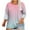 Pink, variant on Cyber of Monday Deals 2024 Womens Tops Fall Long Sleeve Gradient Printed Round Neck Plus Size T-shirt Blue 2XL