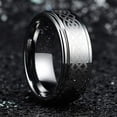 thumbnail image 3 of Wedding Rings For Men 8mm Silver Tungsten Band w Laser Celtic Knot Warranty, 3 of 4