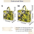 thumbnail image 2 of FORMRS Womens Corduroy Tote Bag Crossbody Shoulder Handbag with Pocket, Yellow Flowers, 2 of 7
