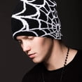 thumbnail image 6 of vlrwzc Spider Web Beanie Hat Wool Knitted Hat Y2K Street Beanie for Men Women Winter Warm Beanie Fashion Hip Hop Skull Cap, 6 of 7