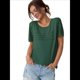 thumbnail image 1 of Top Tipo Túnica de Punto con Escote Redondo y Aberturas para Mujer, Verde , Talla XXL, 1 of 7