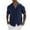 Navy, variant on Coorders George Mens Striped Summer Button Down Shirts with Short Sleeve, Casual Beach Shirts Cotton Linen Shirts for Men , White,Size, XXXL