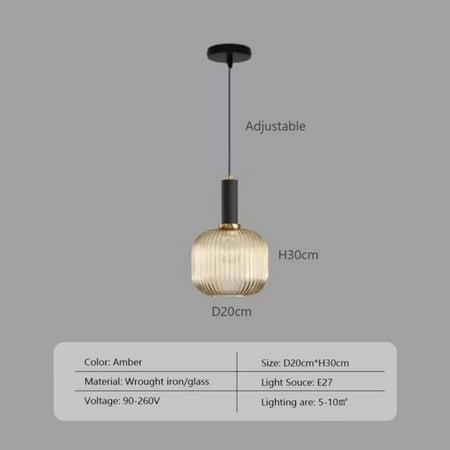 

CHNGSNG Chic and Contemporary Modern Stylish Japanese Hanging Lamp - Elevate Your Home Décor with Elegant and Minimalist Design - Sophisticated Nordic LED Glass Pendant Lights for Dining
