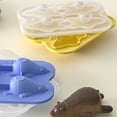 thumbnail image 2 of Molde for cubitos de hielo en forma de oso tumbado con tapa, bandeja de hielo de silicona for cubitos congelados caseros, 2 of 2