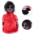 thumbnail image 4 of Haunted House Decoration Prop Voice Control Doll Light Up Doll Halloween Party Decoration Without Battery Black Red, 4 of 7