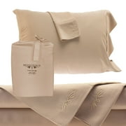 BedVoyage 100% Rayon Viscose Bamboo Soft Sheet Set, Champagne-Twin XL