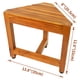 thumbnail image 3 of Banco de esquina de ducha VaeFae, reposapiés de madera de teca ajustable, 3 of 7