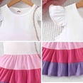 thumbnail image 5 of Gelikeya Toddler Girls Easter Dresses 2T-6T Little Princess Rainbow Color Block Dress Flutter Sleeve Casual Spring Summer Dress(Toddlers, Z01-White, 12-18 Months), 5 of 7